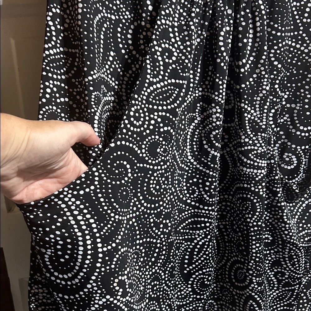 Portocruz Black White Patterned Sleeveless Dress - Picture 5 of 7